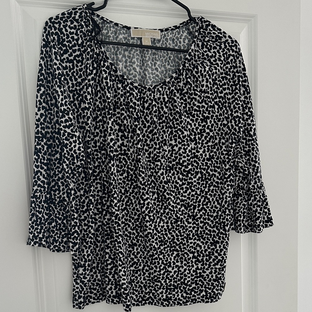 Michael Kors Black and White Blouse